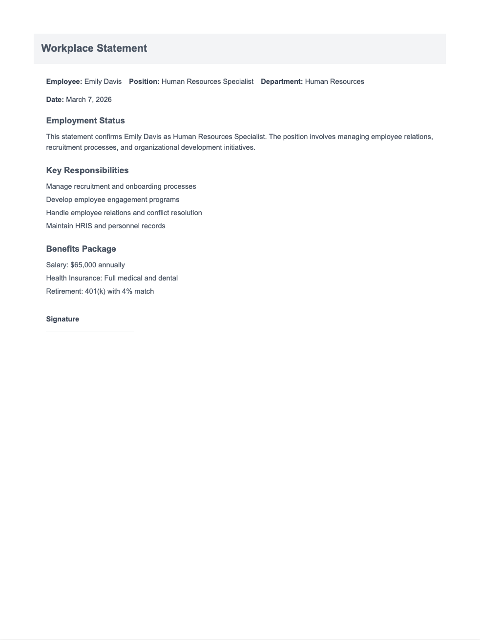 Gray neutral workplace statement